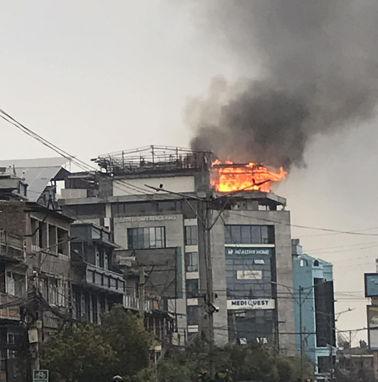 ललितपुरको कुपण्डोलमा आगलागी