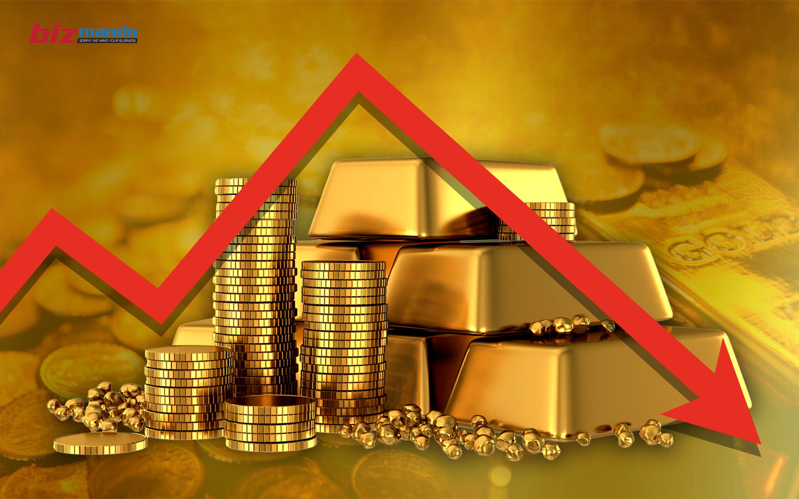 सुनको मूल्यमा गिरावट