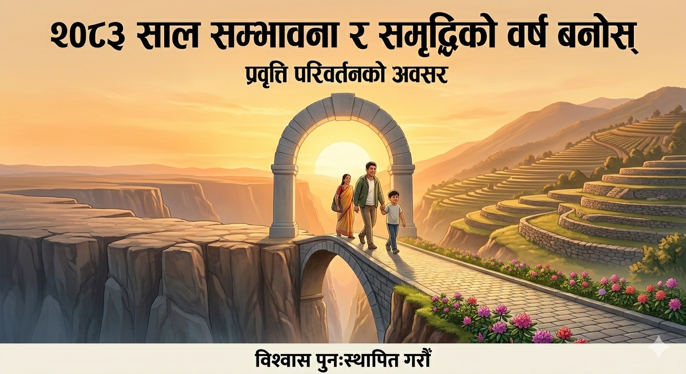 २०८३ साल सम्भावना र समृद्धिकाे वर्ष बनाेस्
