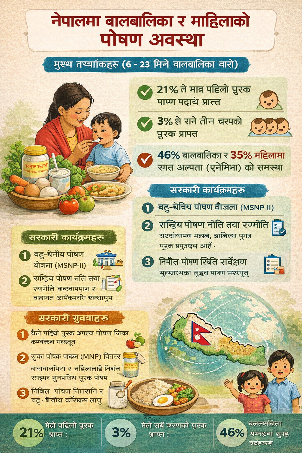 आहारपूरक खाद्यको आवश्यकता बढ्दै, पहुँच चुनौतीपूर्ण