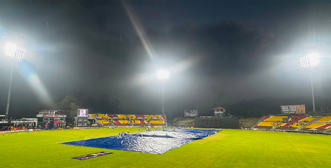 वर्षाका कारण नेपाल–युएई टी–२० खेल प्रभावित, नेपाल १२२/८ को अवस्थामा रोकिन्यो