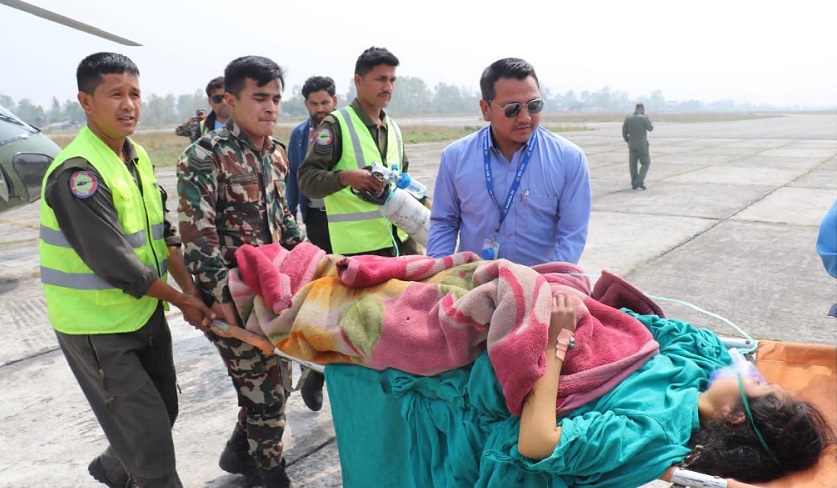 जुम्लाबाट उद्धार गरिएकी सुत्केरीको उपचारकै क्रममा मृत्यु