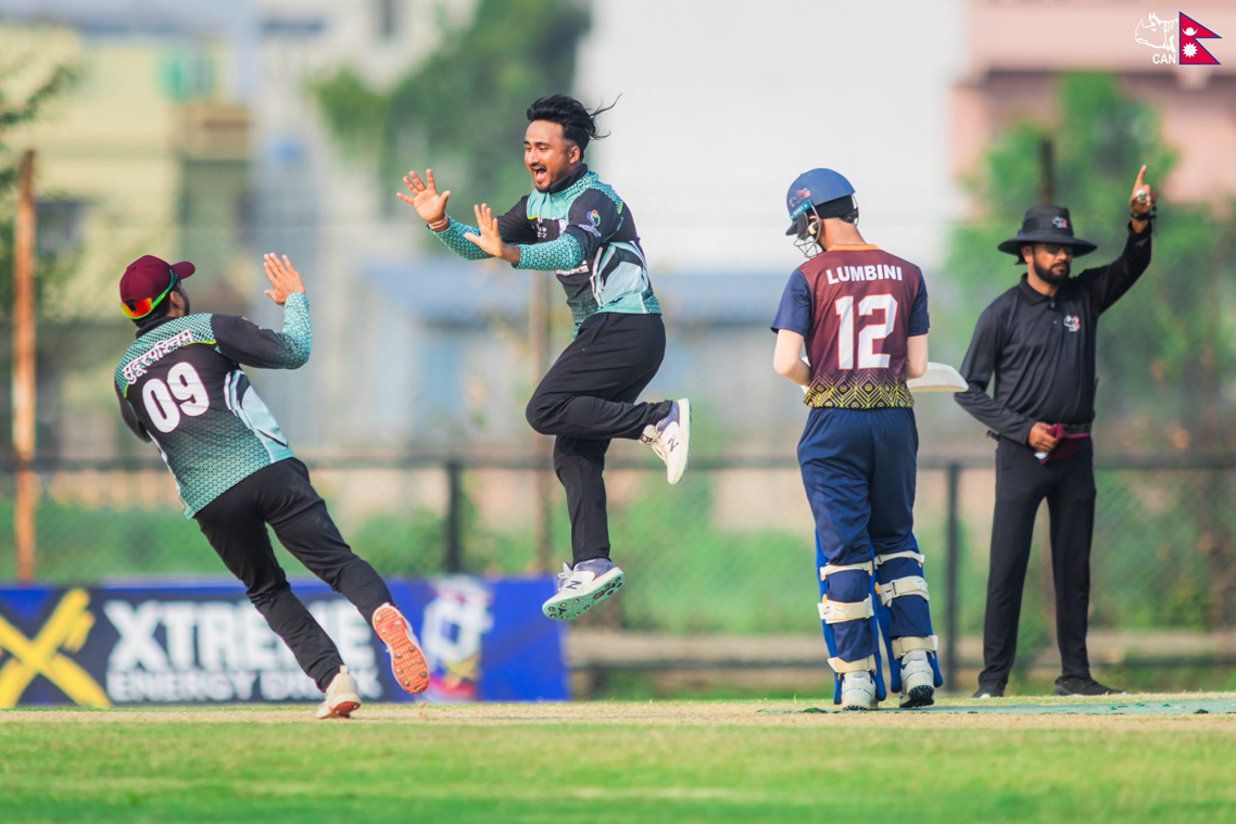 पीएम कपमा सुदूरपश्चिमको निरन्तर जित, लुम्बिनी १२ रनले पराजित