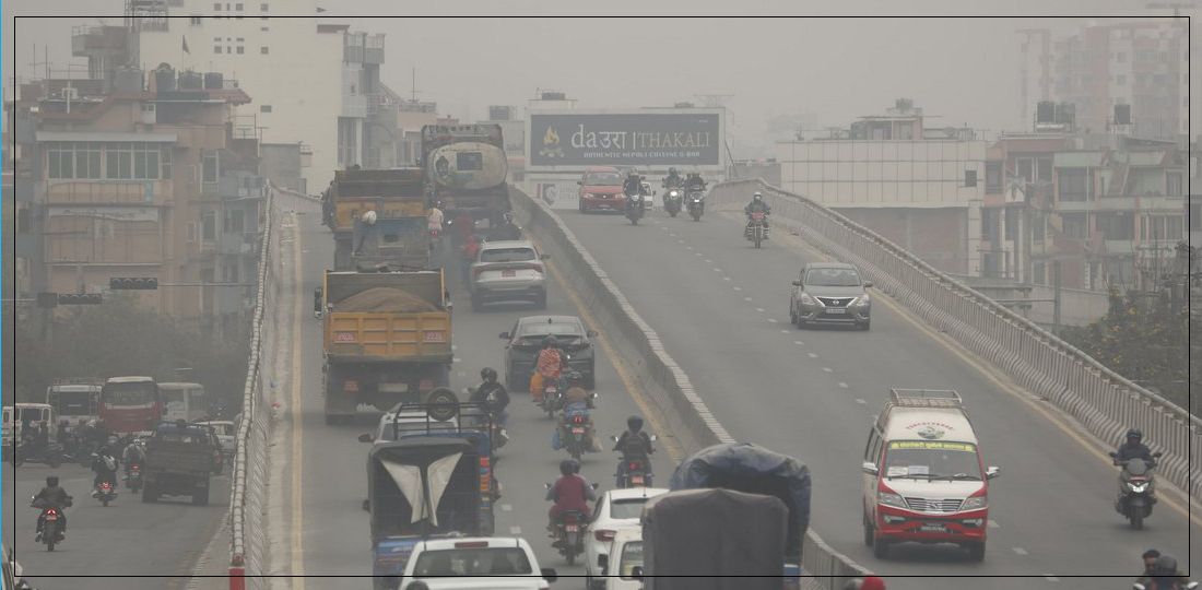 काठमाडौँको वायु प्रदूषण अस्वस्थकर स्तरमा