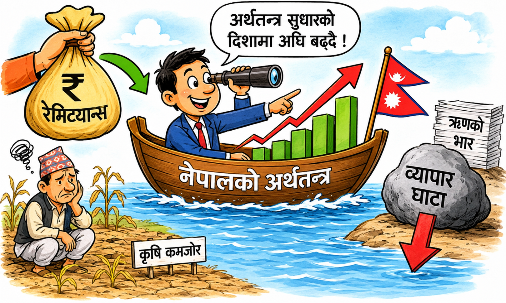 अर्थतन्त्रका आधार कमजोर, आर्थिक सर्वेक्षणले देखायो मिश्रित तस्वीर