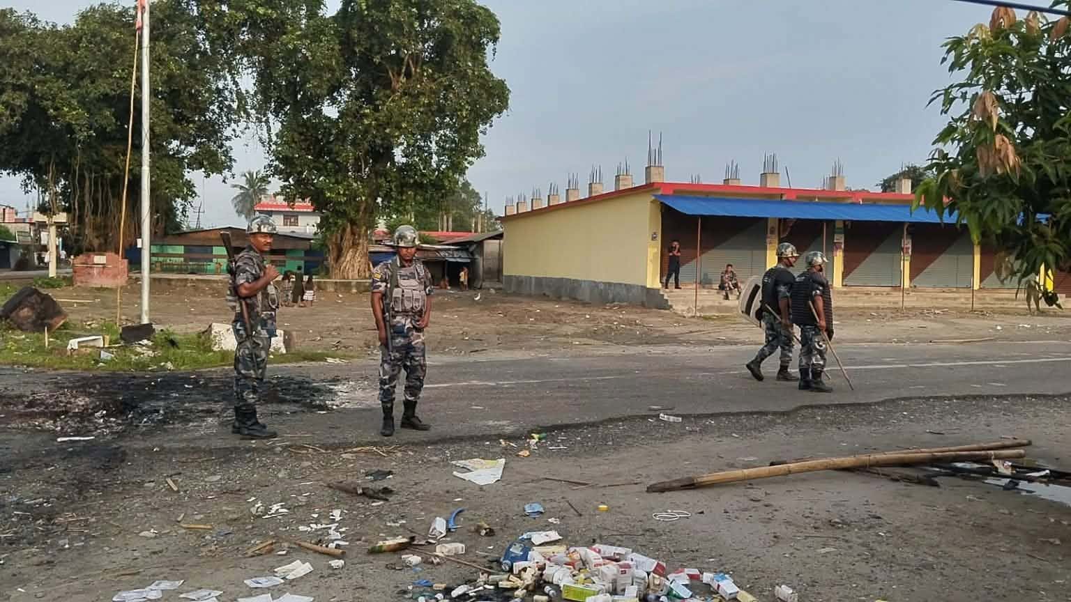 सुनसरीमा नेपाली सेना परिचालन, बख्तरबन्द गाडीसहित संवेदनशील क्षेत्रमा गस्ती